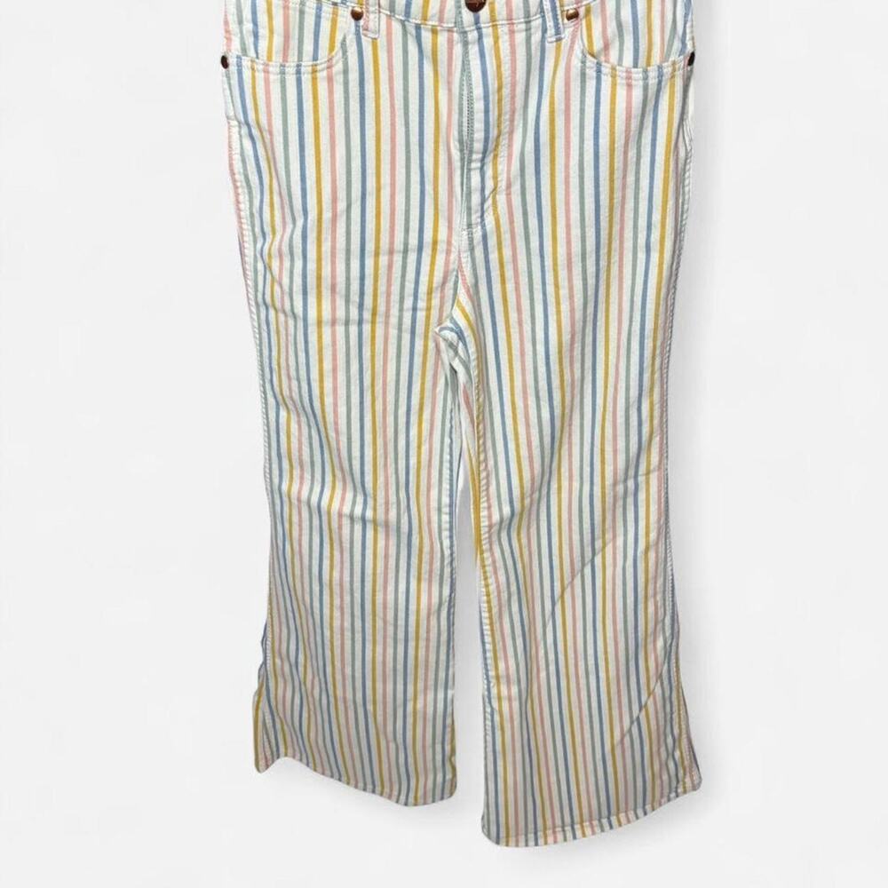 Wrangler Women’s Straight Leg Jeans — White with Multicolor Stripes